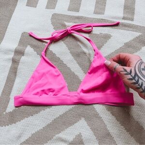 LA Hearts by Pacsun neon hot pink triangle bikini top S